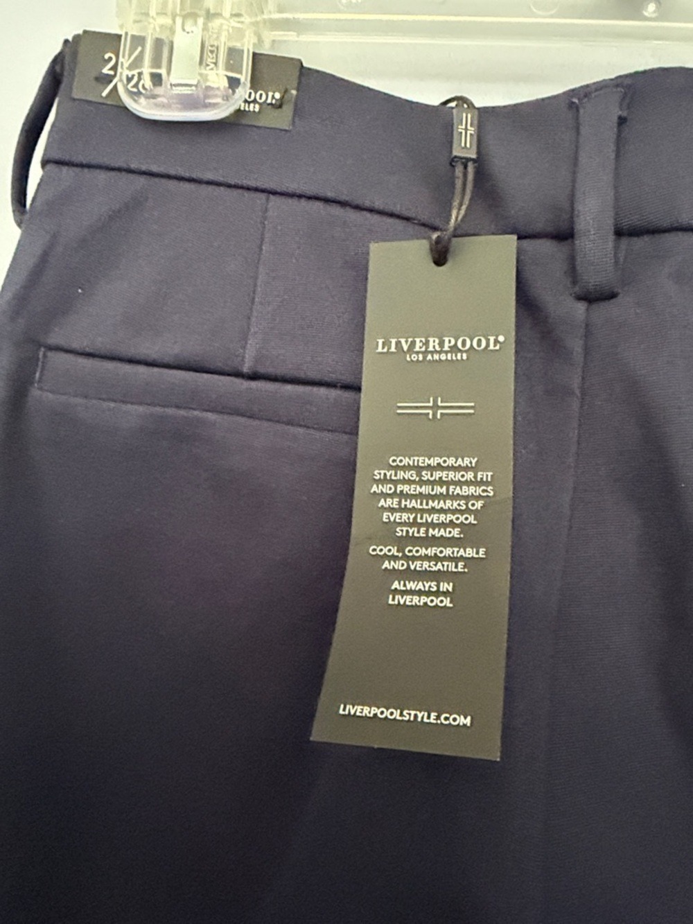 Liverpool Kelsey Wide Leg Trousers Women’s Size 2/26 Cadet Blue NWT - Picture 13 of 16